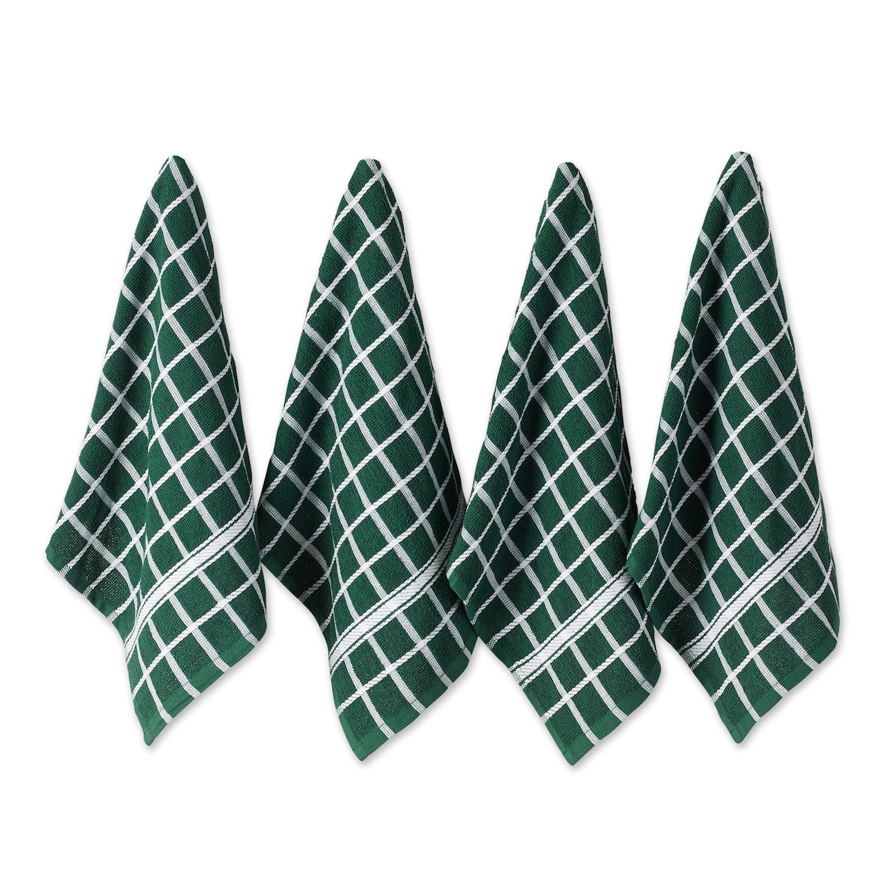 DII® Solid Windowpane Terry Dishtowels, 4ct.